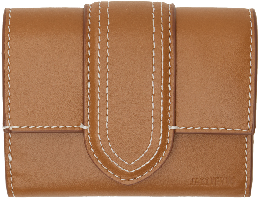 Shop Jacquemus Brown Les Classiques 'le Compact Bambino' Wallet In 811 Light Brown 2