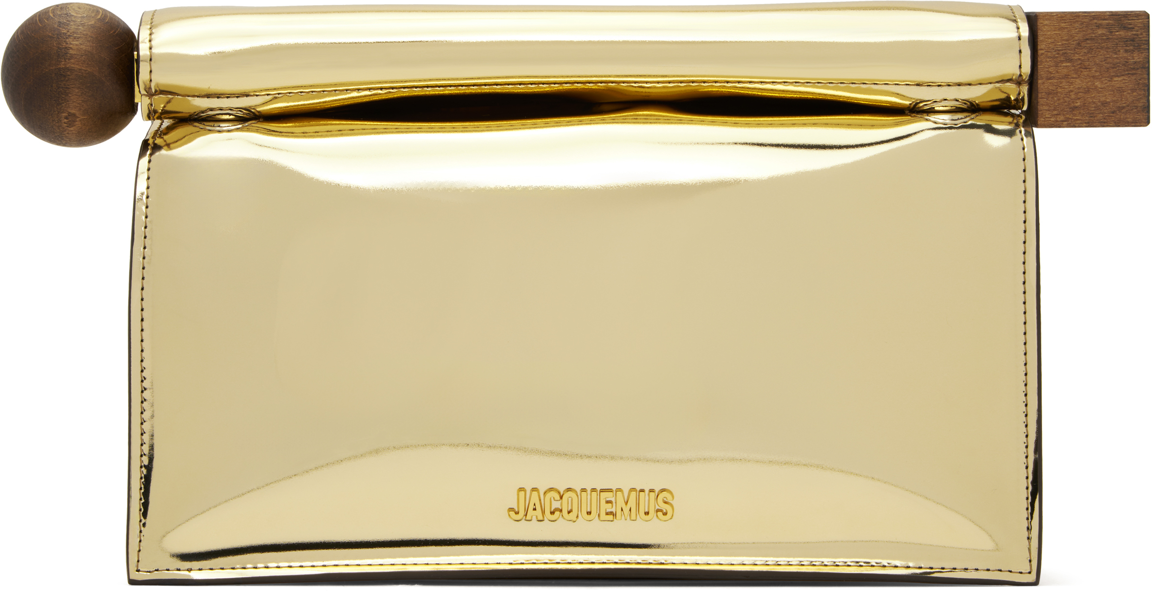 Gold La Casa 'La pochette Rond Carré' Clutch