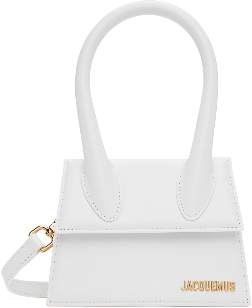 Shop Jacquemus White Les Sculptures 'le Chiquito Moyen' Bag In 100 White