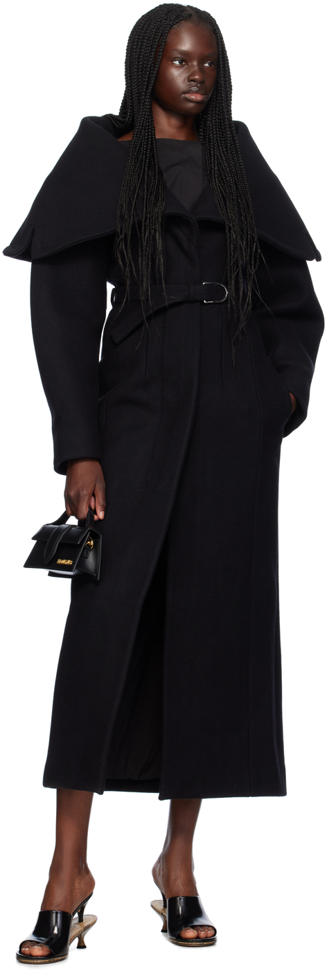 Jacquemus Le Bambino Small Leather Shoulder Bag In 990 Black