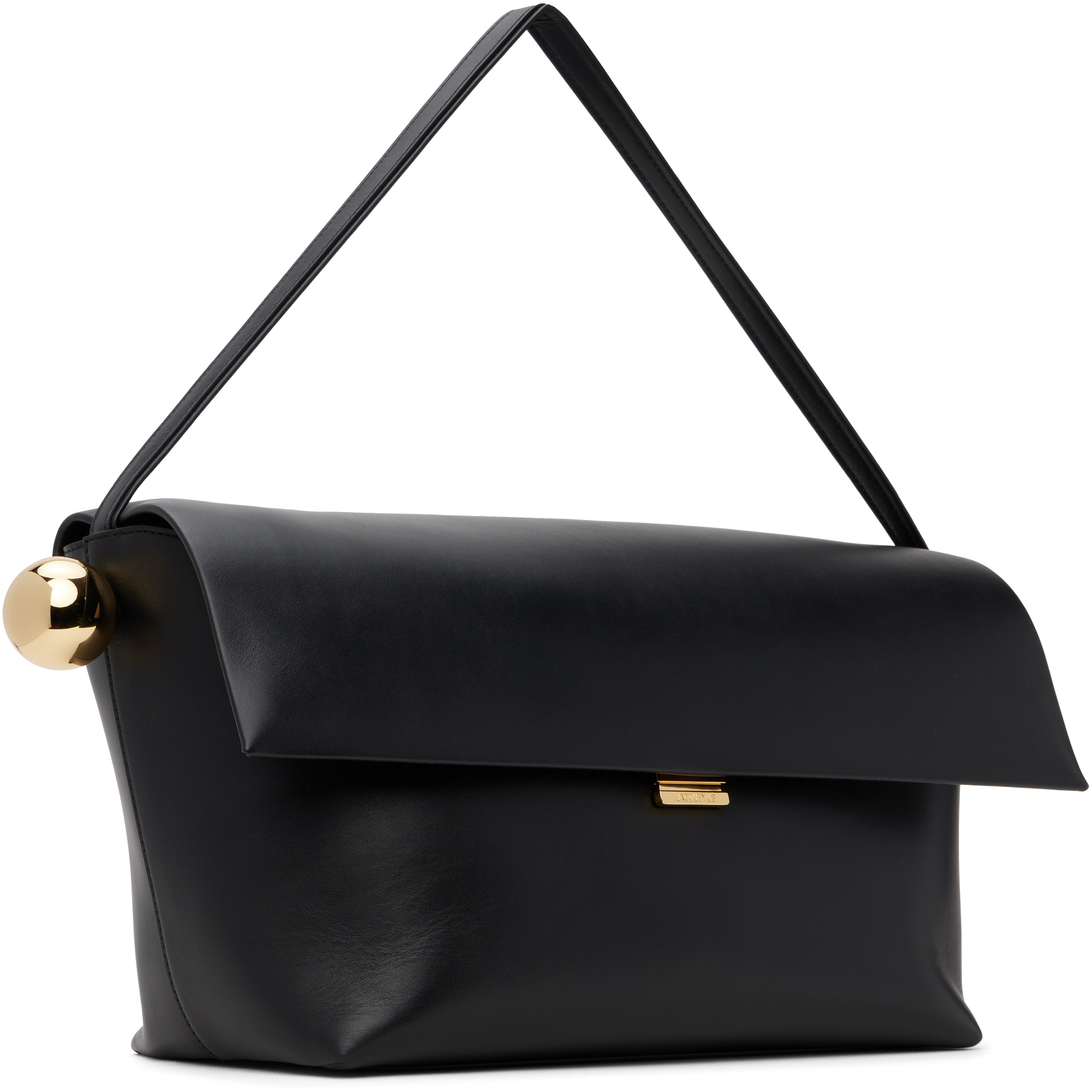 Jacquemus Black La Casa 'le Grand Rond Carré' Bag In 990 Black