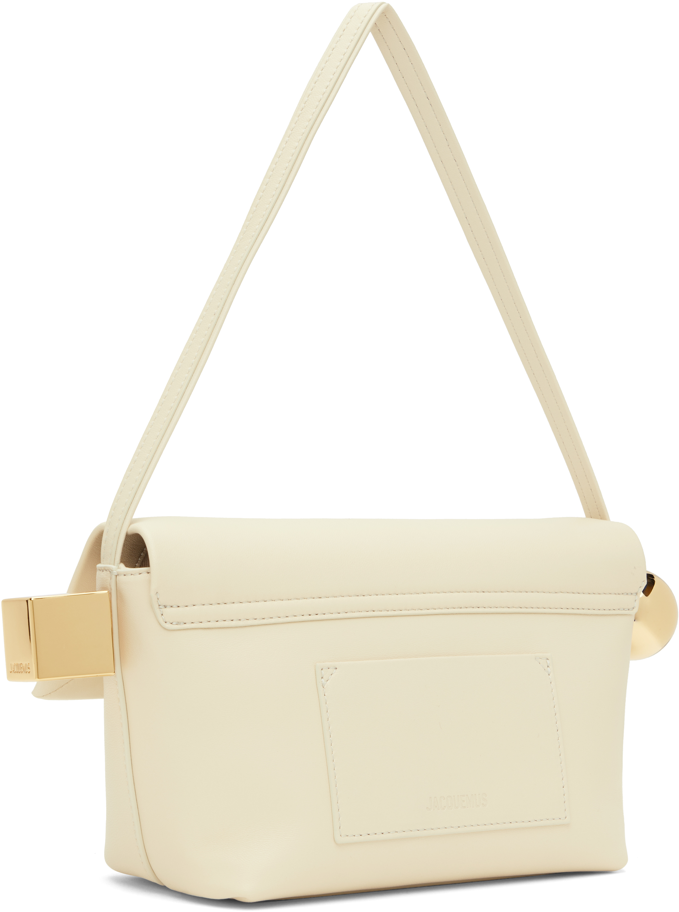Jacquemus Off-white La Casa 'le Rond Carré' Bag In 115 Light Ivory