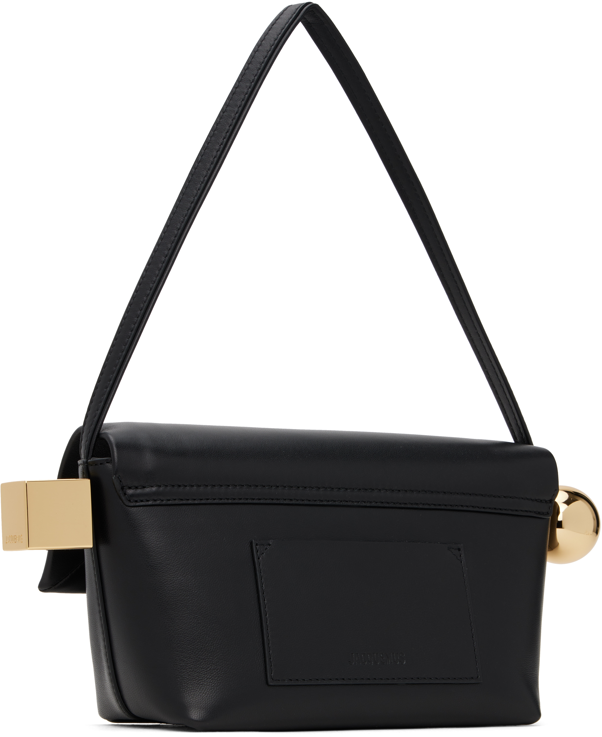 Jacquemus Mini Leather Shoulder Handbag In 990 Black
