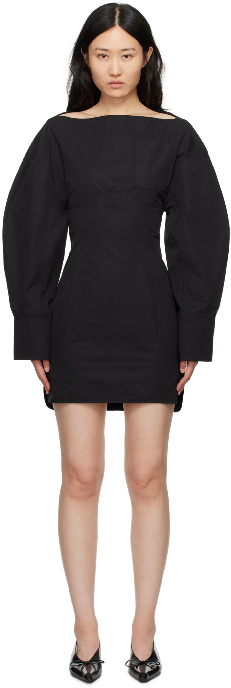 Black La Case 'La robe chemise Casaco' Minidress