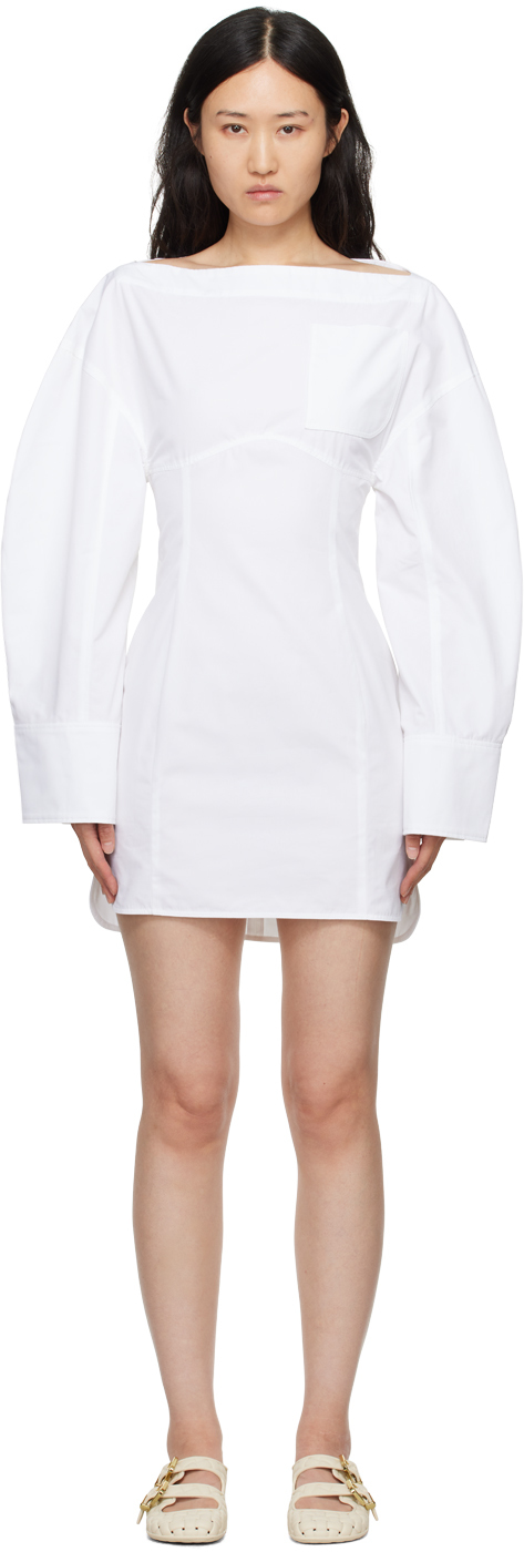 White La Casa 'La robe chemise Casaco' Minidress by