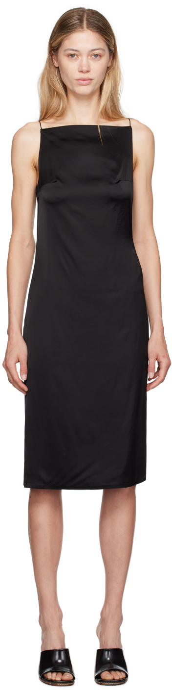 Black La Casa 'La robe Spoglio' Midi Dress