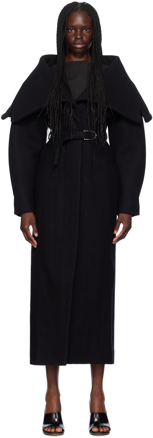 Black La Casa 'Le manteau Caruso' Coat