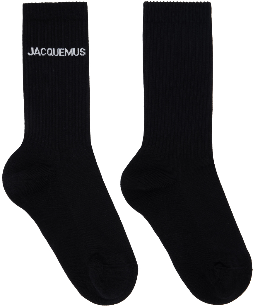 Shop Jacquemus Black Les Classiques 'les Chaussettes ' Socks In 990 Black