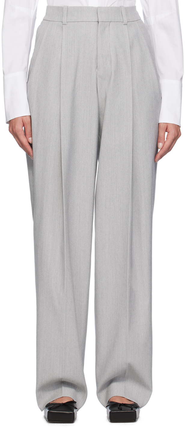 Shop Jacquemus Gray La Casa 'le Pantalon Curzio' Trousers In 910 Light Grey