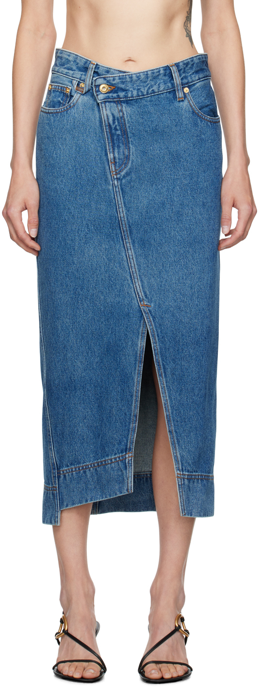 Blue La Casa 'La jupe de-Nîmes' Denim Midi Skirt