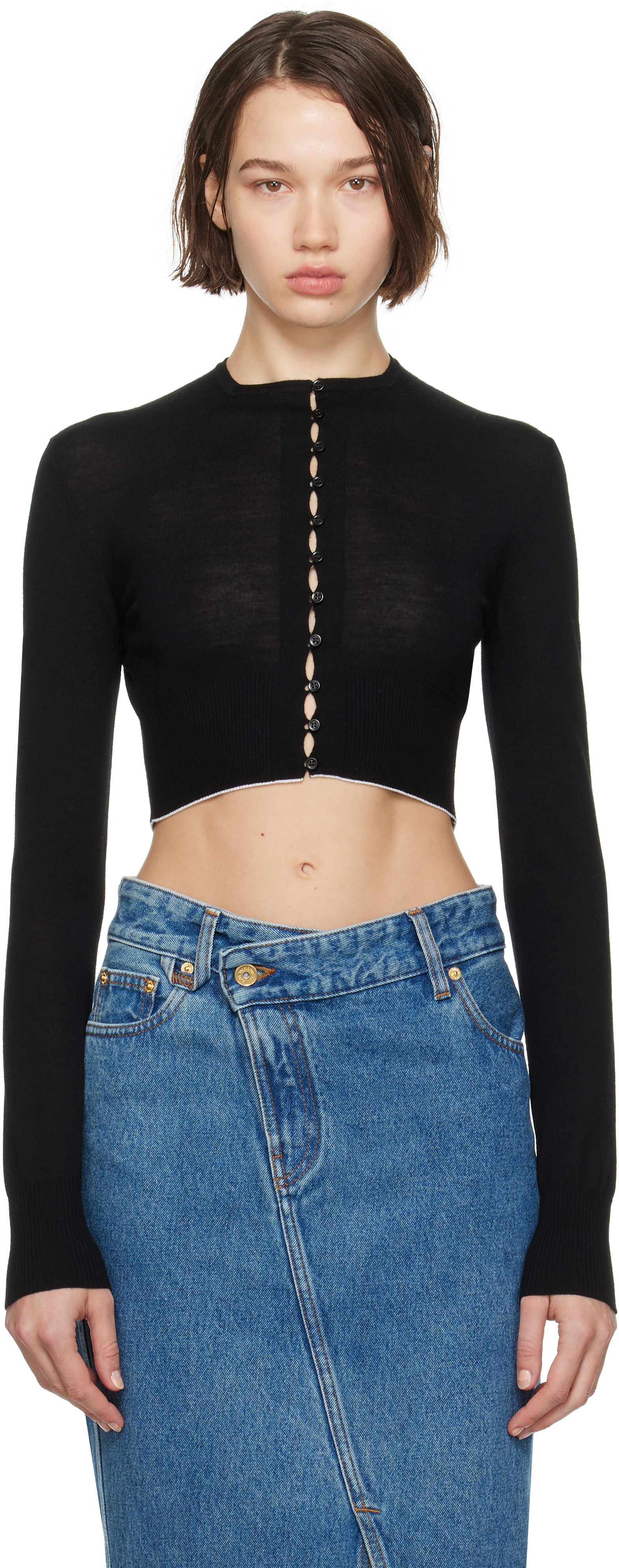 Shop Jacquemus Black La Casa 'the Spiaggia Cardigan' Cardigan In 990 Black