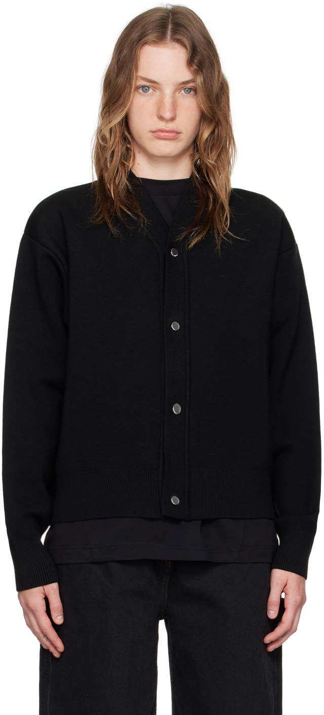 Shop Jacquemus Black Les Classiques 'le Cardigan Boutonné' Cardigan In 990 Black