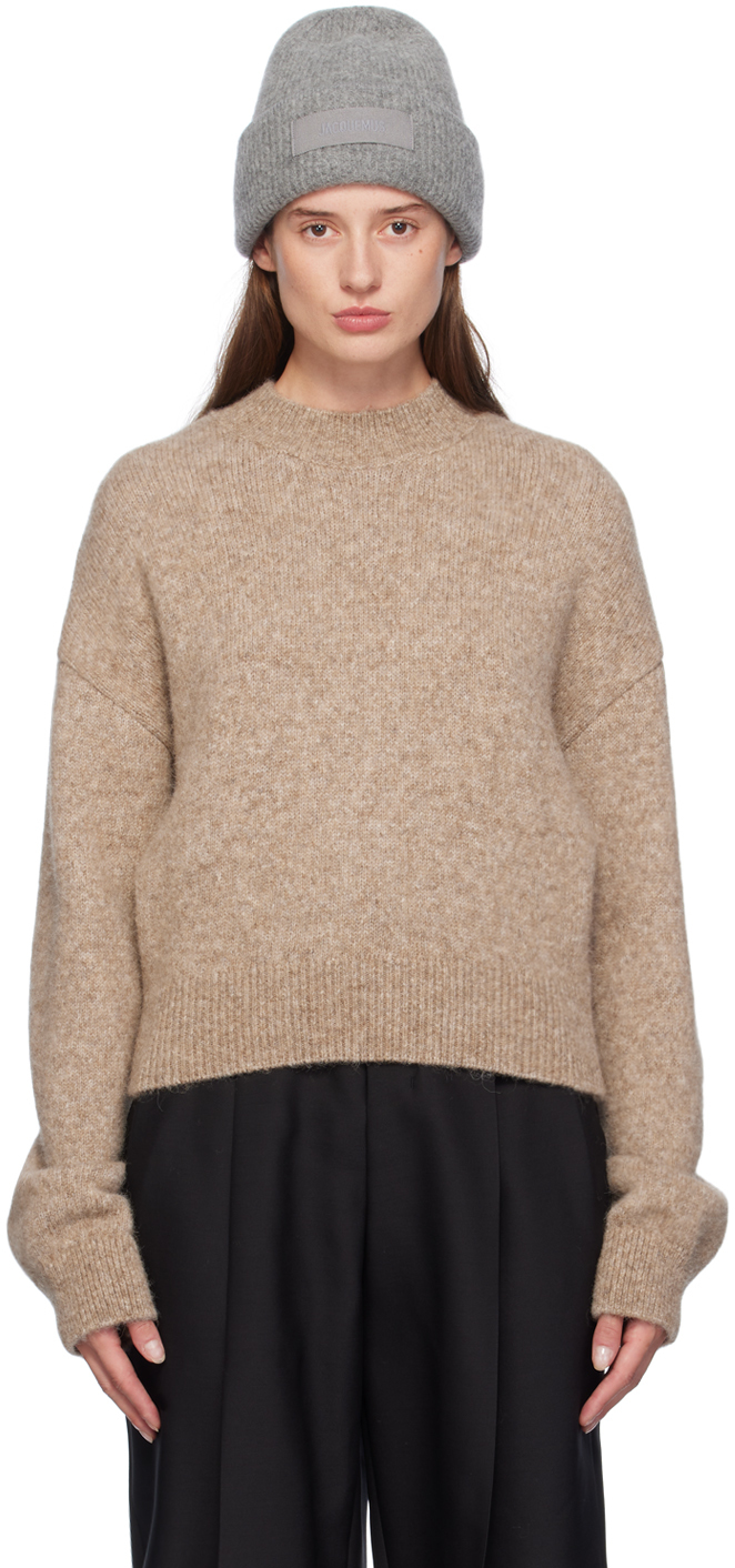 Shop Jacquemus Brown Les Classiques 'la Maille ' Sweater In 151 Beige 2