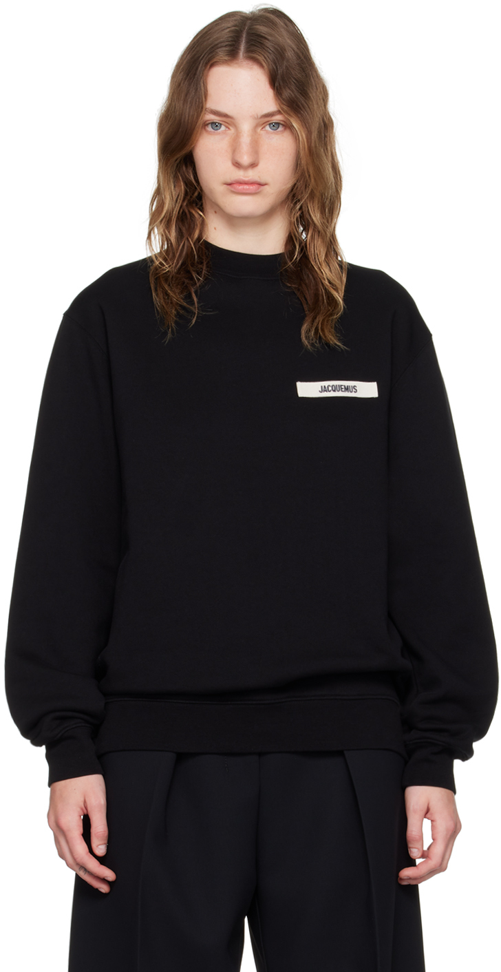 Black Les Classiques 'Le sweatshirt Gros Grain' Sweatshirt