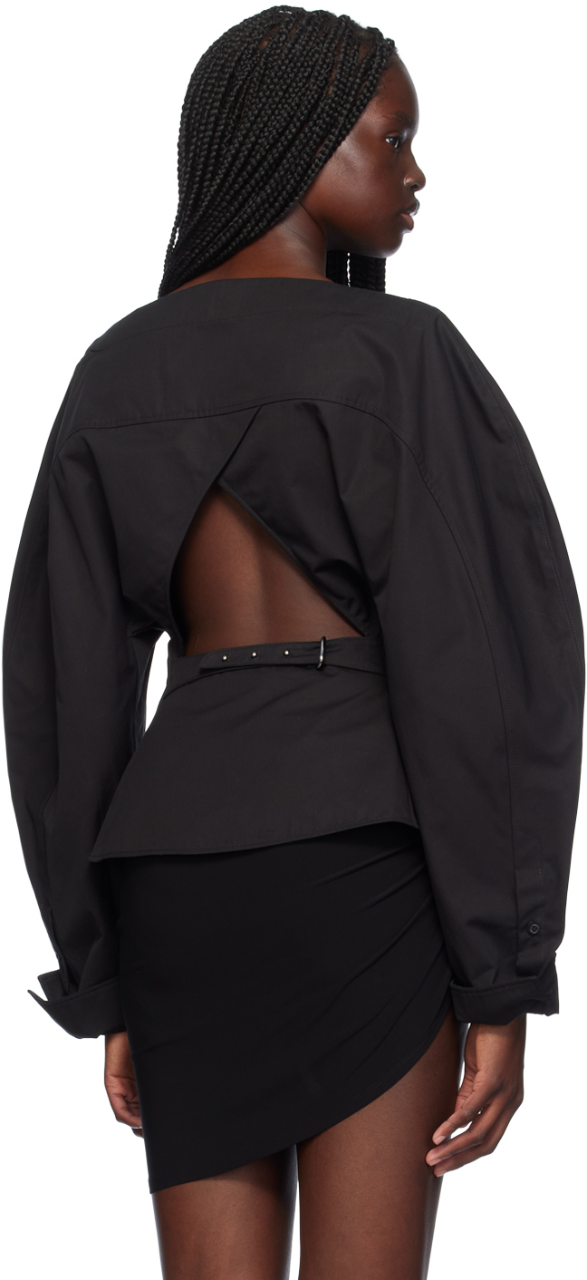 Jacquemus Black La Casa 'la Chemise Barco' Shirt In 990 Black