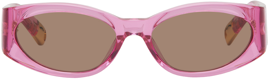 Jacquemus Ssense Exclusive Pink 'les Lunettes Ovalo' Sunglasses