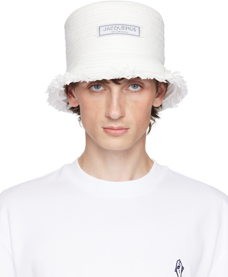 Shop Jacquemus White La Casa 'le Bob Bacino' Hat In 100 White