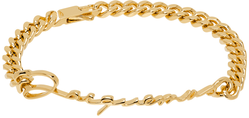 Shop Jacquemus Gold Les Classiques 'la Gourmette ' Bracelet In 280 Gold