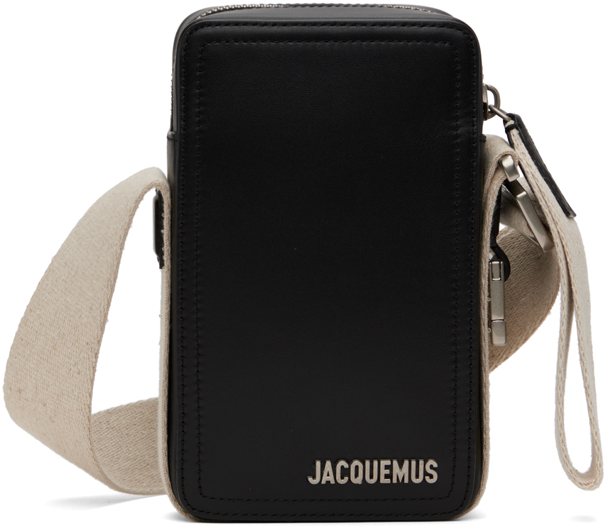 JACQUEMUS BLACK LES CLASSIQUES 'LE CUERDA VERTICAL' POUCH 