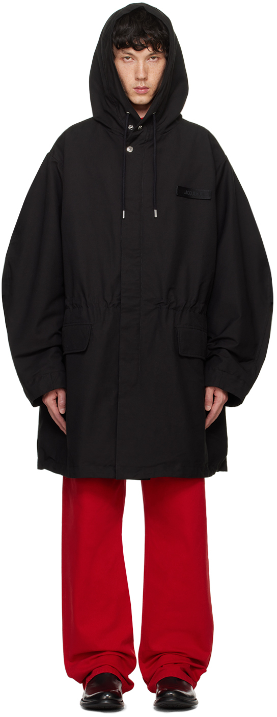 Shop Jacquemus Black Les Classiques 'la Parka Marrone' Jacket In 990 Black