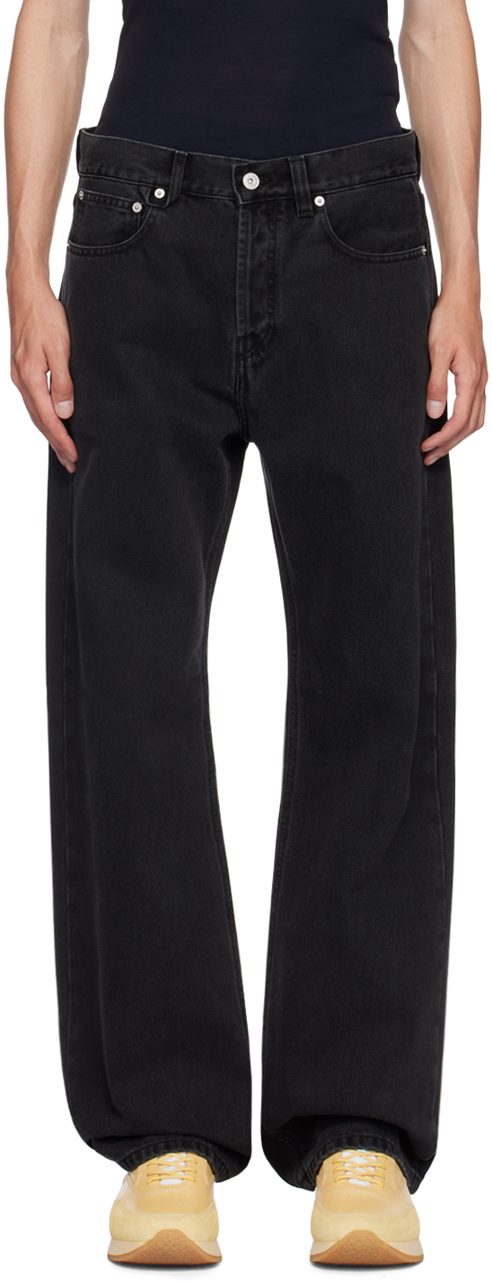 Shop Jacquemus Black La Casa 'le De Nîmes Droit' Jeans In 990 Black