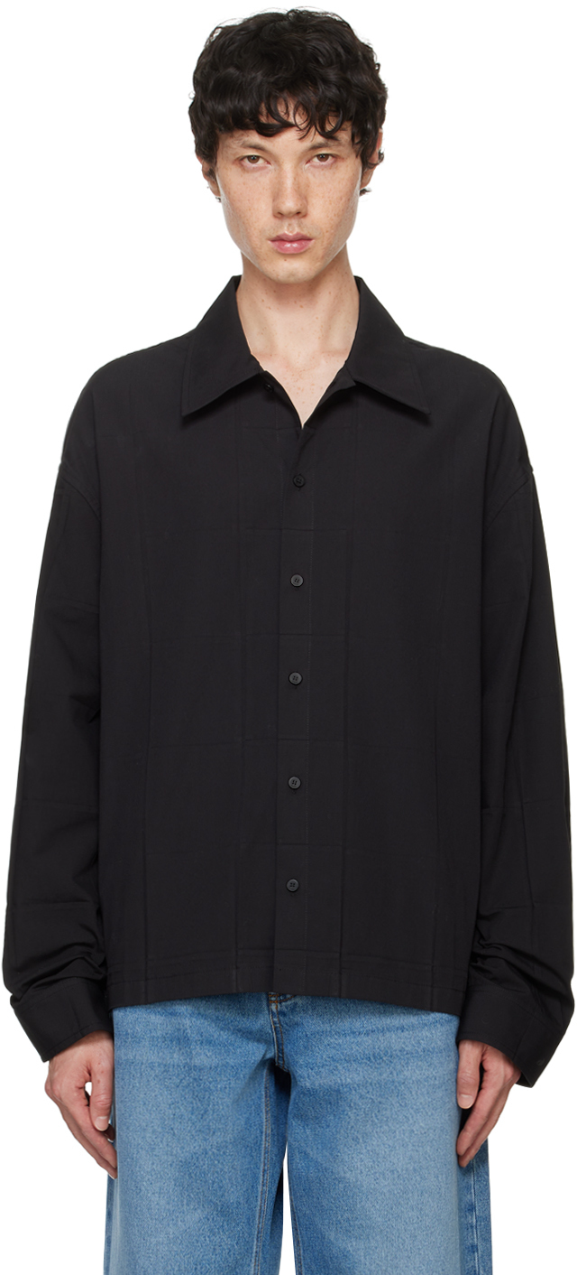 Shop Jacquemus Black La Casa 'la Chemise Corto' Shirt In 990 Black