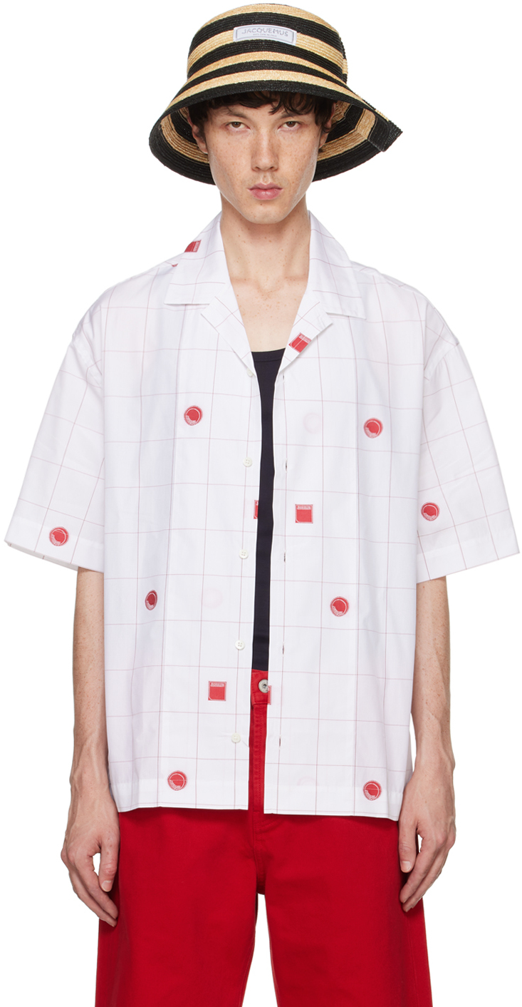 Shop Jacquemus White La Casa 'la Chemise Jean' Shirt In 4bx Jacqd Lab Check