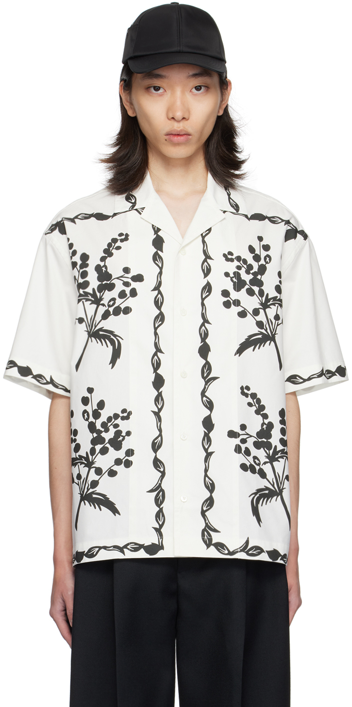 Shop Jacquemus White La Casa 'la Chemise Jean' Shirt In 9br Print Mimosa