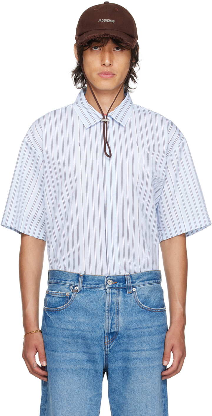 JACQUEMUS BLUE LES CLASSIQUES 'LA CHEMISE' SHIRT 