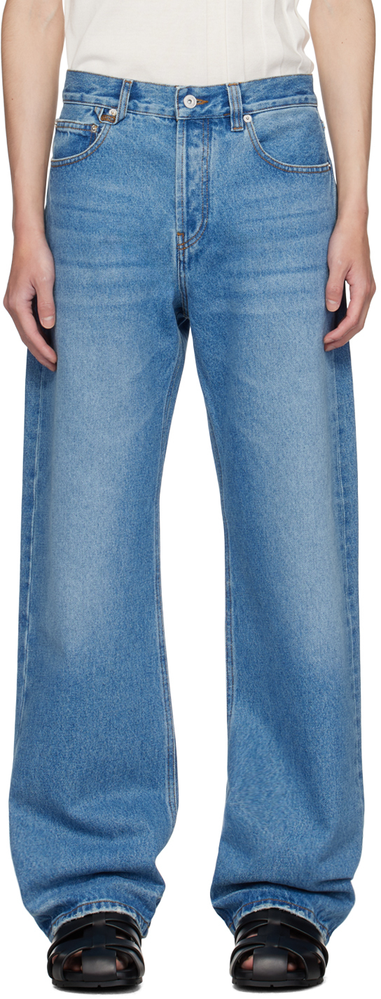 パンツ jacquemus Le de Nimes Droit jeans Le De Nîmes Droit straight jeans in blue - Jacquemus | Mytheresa