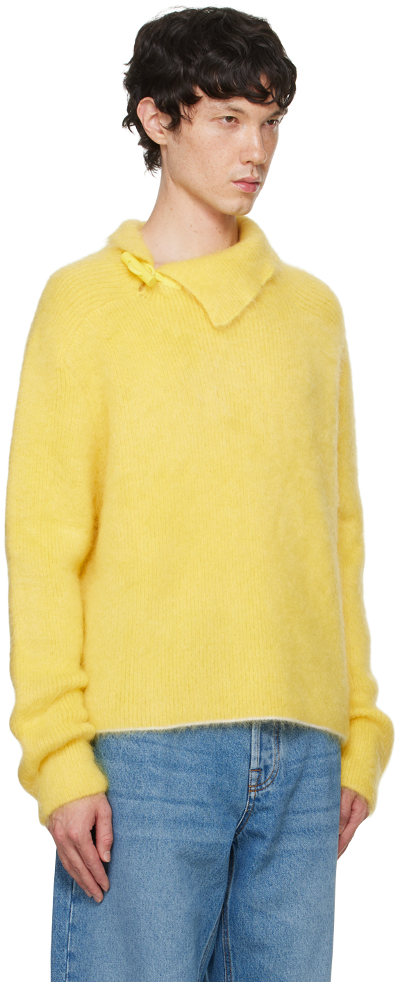 Shop Jacquemus Yellow La Casa 'le Pull Marina' Sweater In 250 Yellow