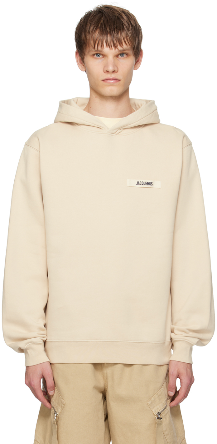 Shop Jacquemus Beige Les Classiques 'le Hoodie Gros Grain' Hoodie In 150 Beige