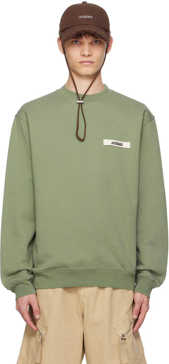 ★JACQUEMUS★ Le Sweatshirt Grosgrain Man to Man Pale Green Le Hoodie Zip Gros Grain in Pale Green – SVRN