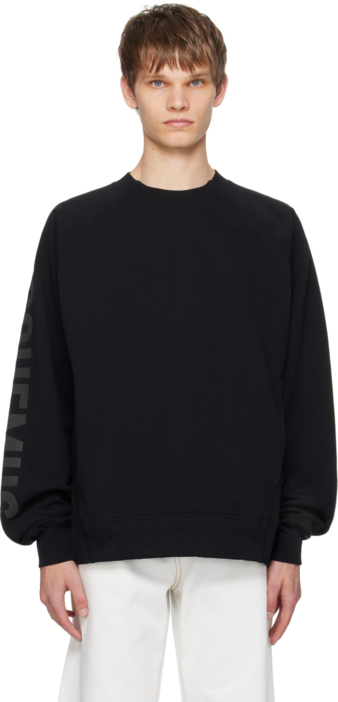 JACQUEMUS: Black Les Classiques 'Le sweatshirt Typo