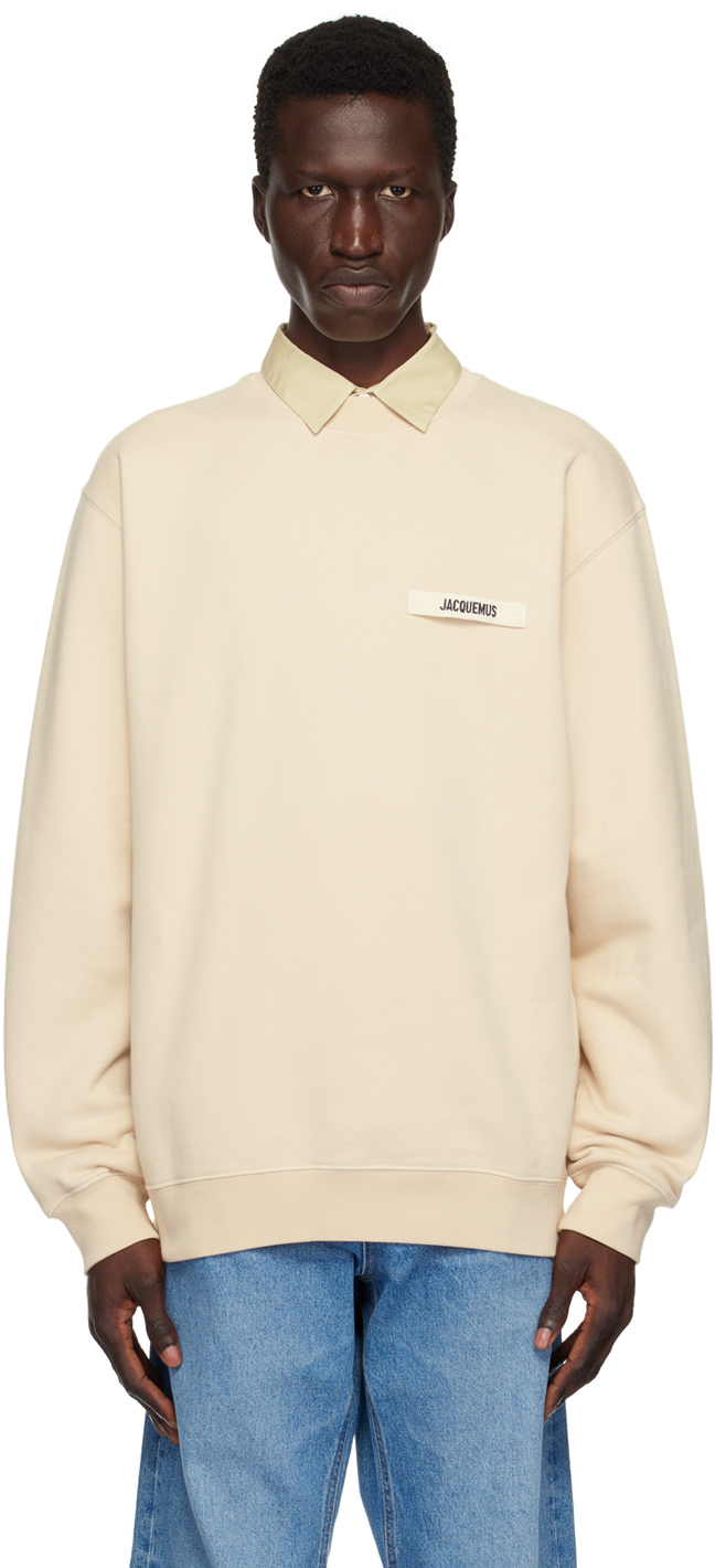 Shop Jacquemus Beige Les Classiques 'le Sweatshirt Gros Grain' Sweatshirt In 150 Beige