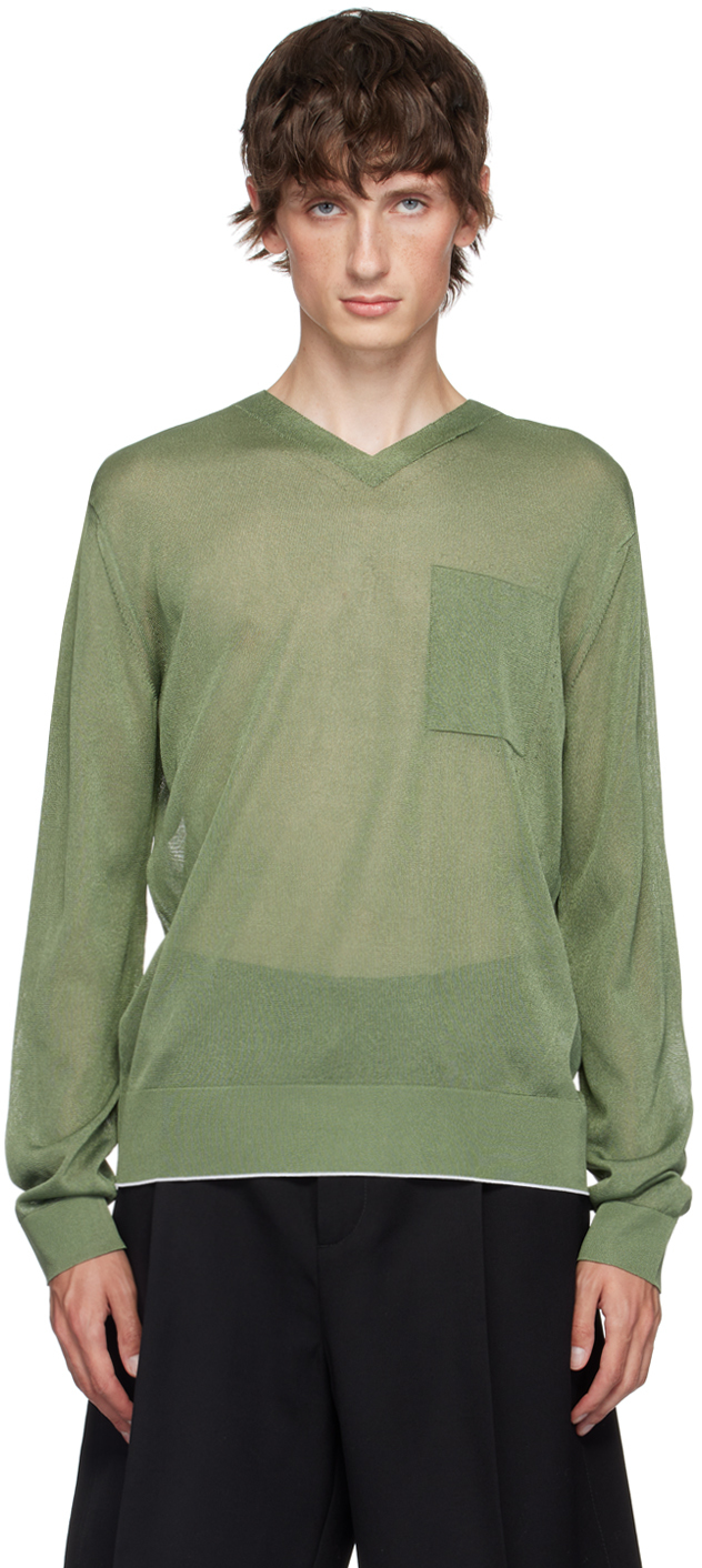 Shop Jacquemus Green La Casa 'la Maille Paseo' Sweater In 512 Pale Green