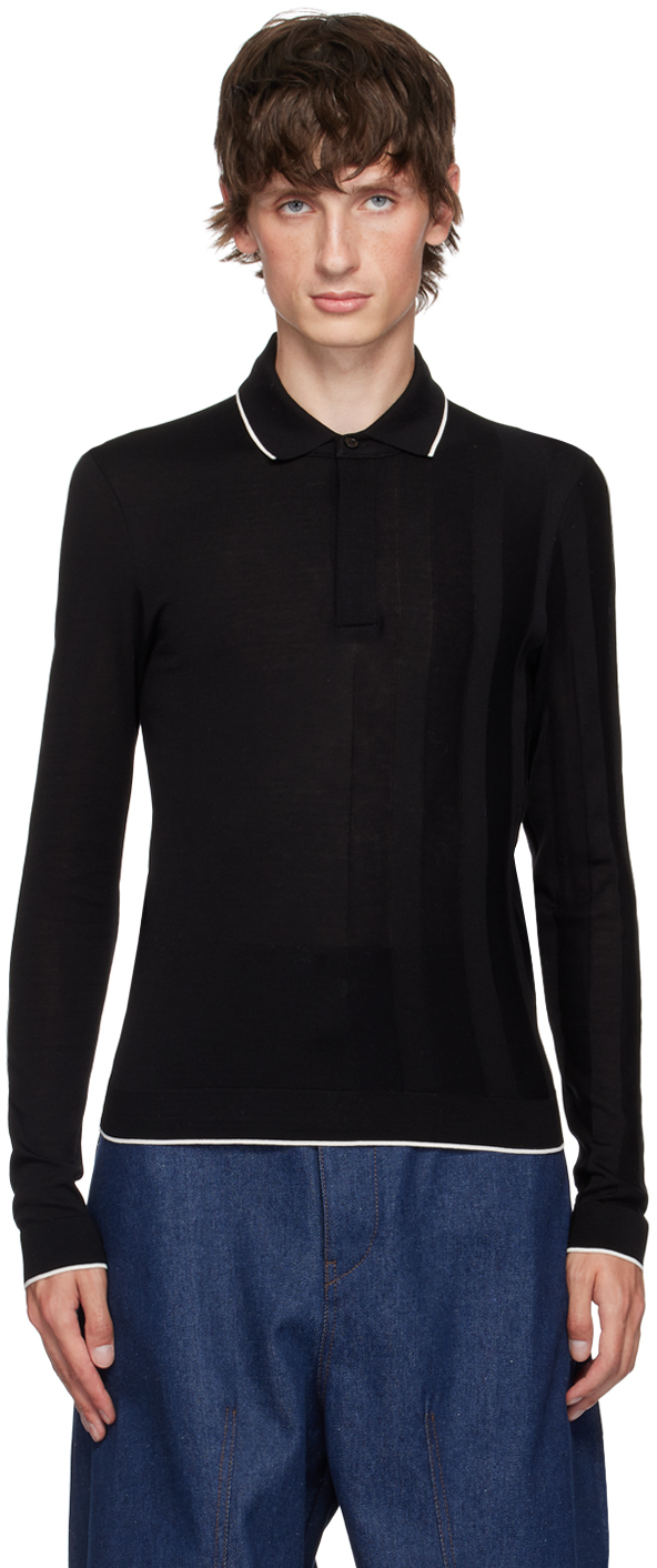 Black 'Le polo Tricot' Polo