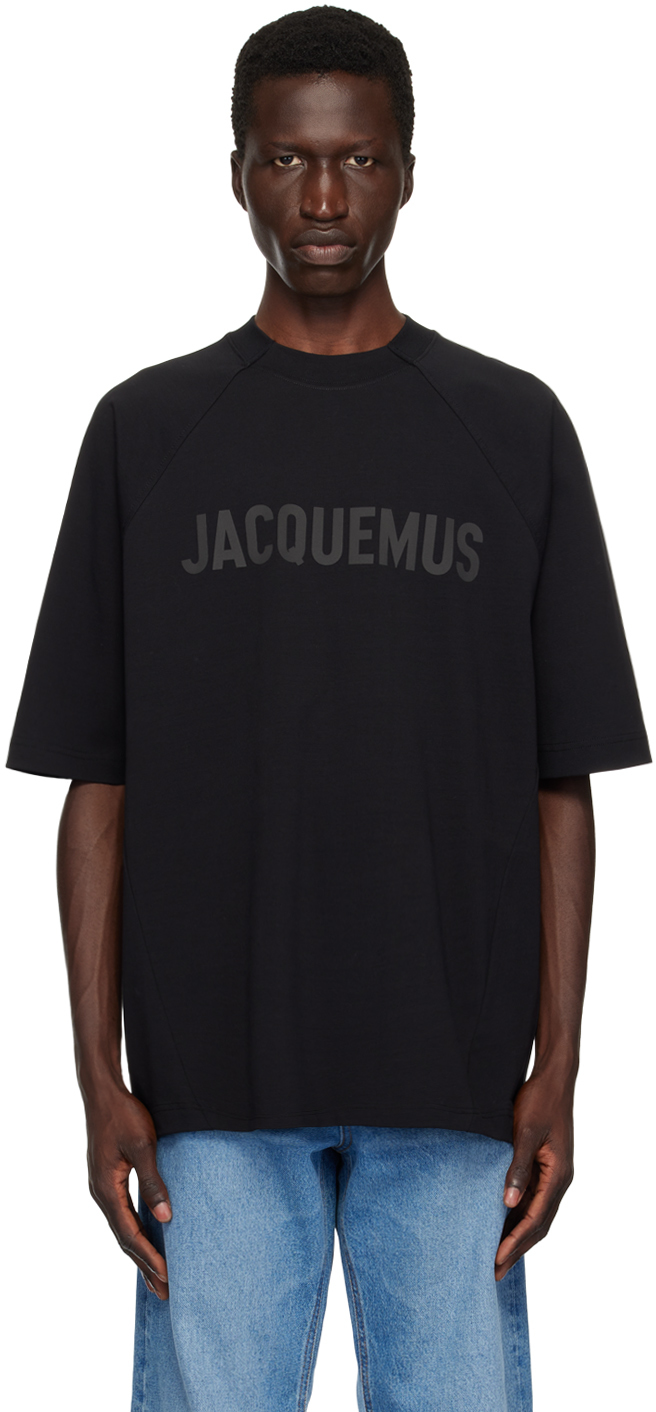 Shop Jacquemus Black Les Classiques 'le T-shirt Typo' T-shirt In 990 Black