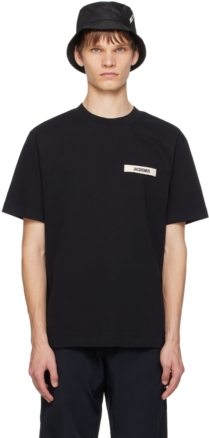 Shop Jacquemus Black Les Classiques 'le T-shirt Gros Grain' T-shirt In 990 Black