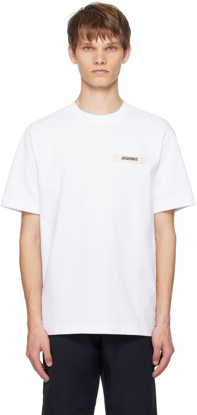 Shop Jacquemus White Les Classiques 'le T-shirt Gros Grain' T-shirt In 100 White