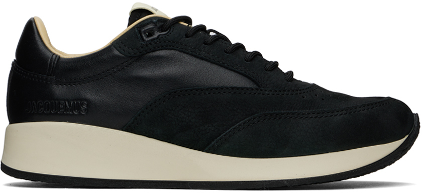 JACQUEMUS メンズ レザー スニーカー ローカット ロゴ 国内発送 jacquemus-black-la-casa-la-