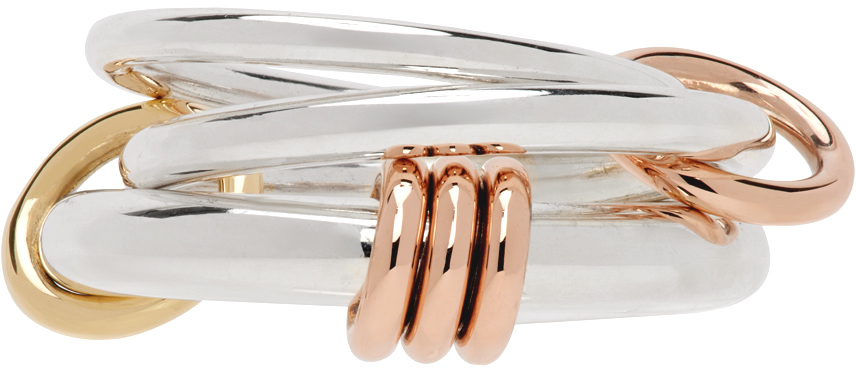 Shop Spinelli Kilcollin Silver Core Orion Sg Ring In Silver / 18k Gold