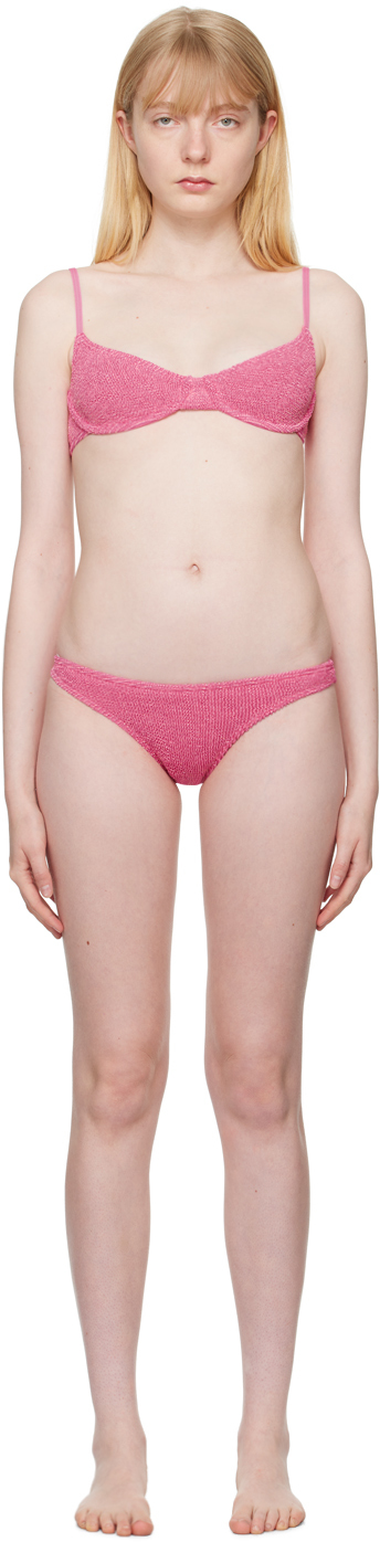 Shop Bondeye Pink Gracie & Sinner Bikini In Wildberry Lurex