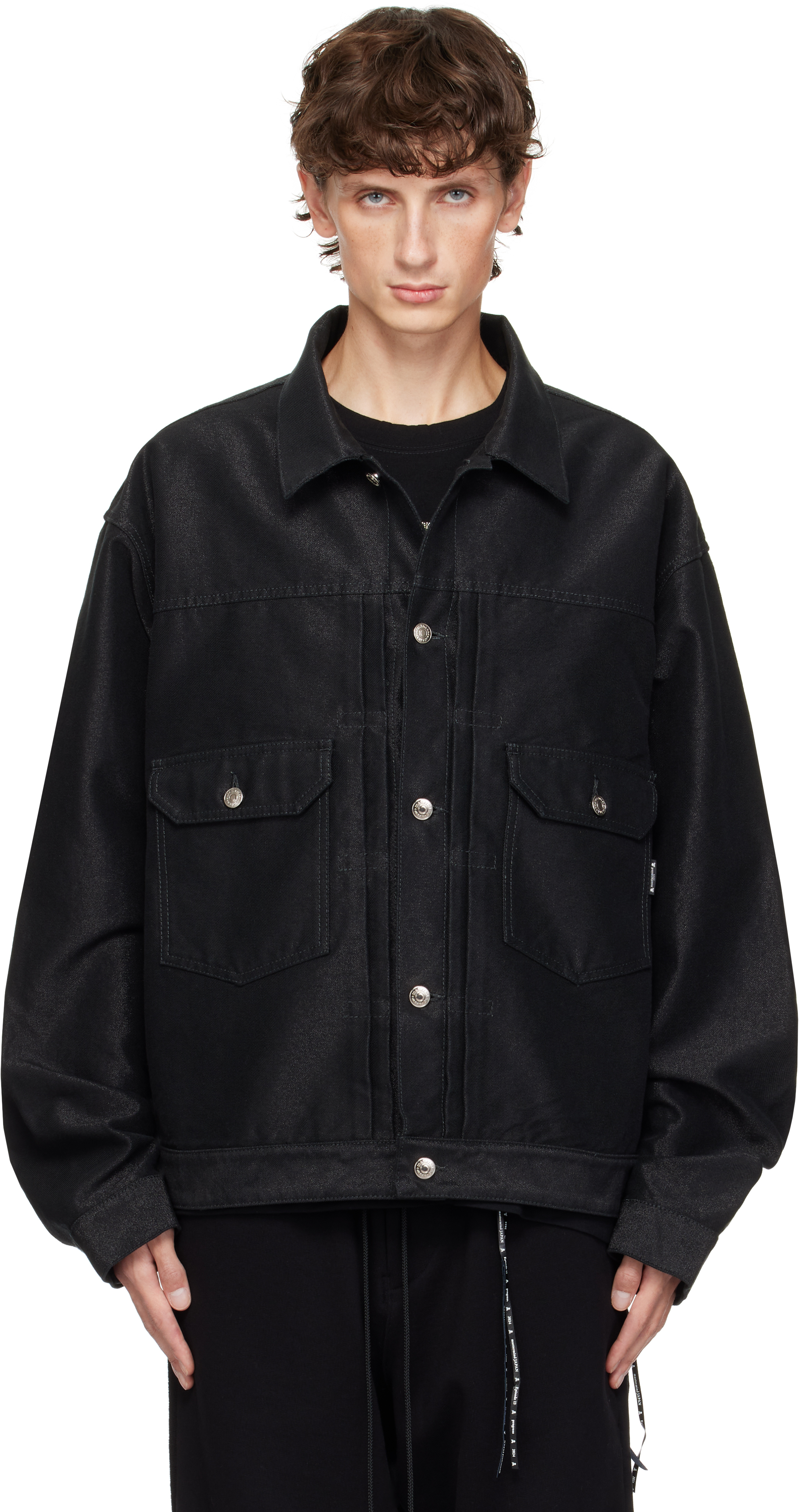 Black Puzzle Denim Jacket