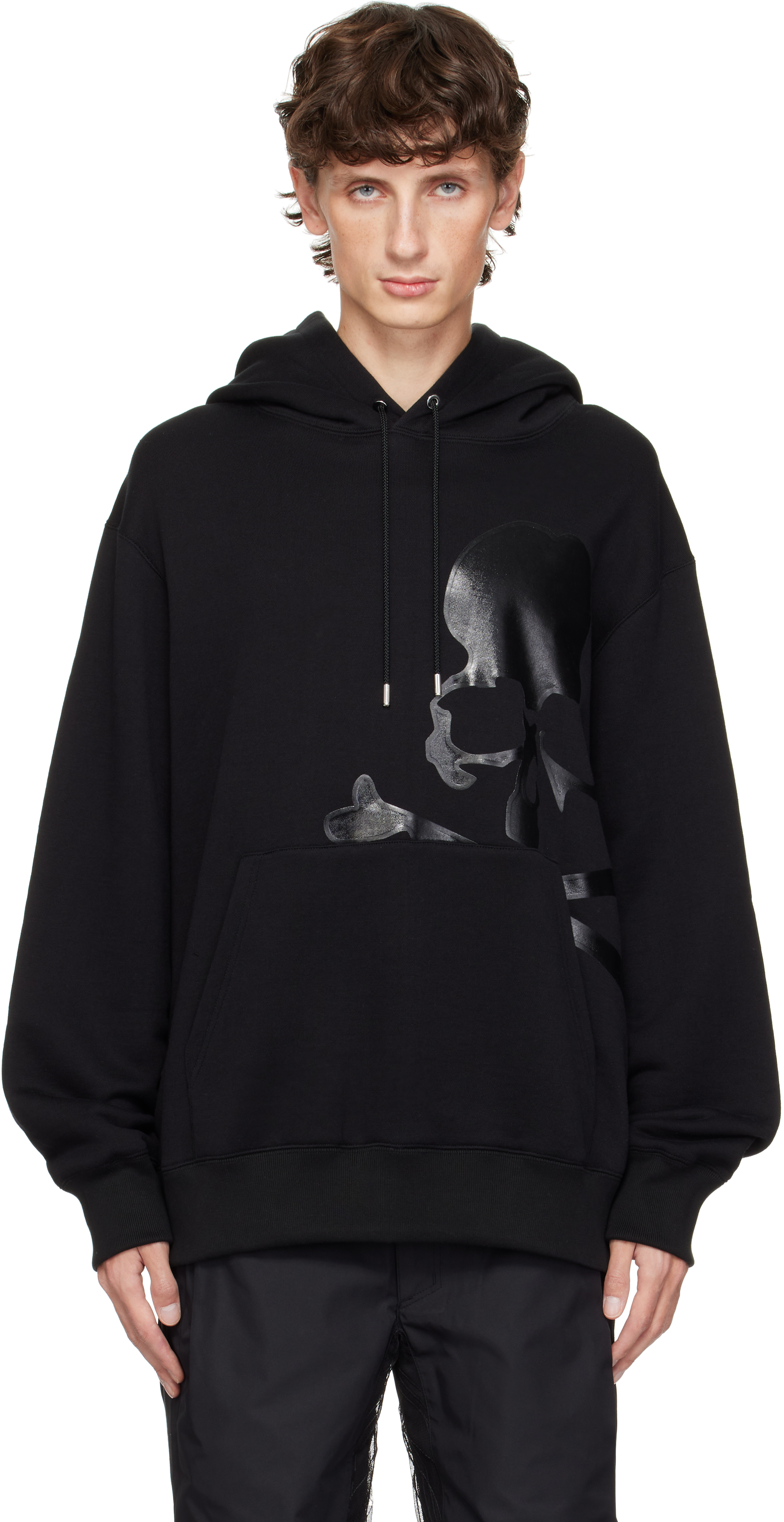 MASTERMIND JAPAN BLACK LOOPWHEEL HOODIE 