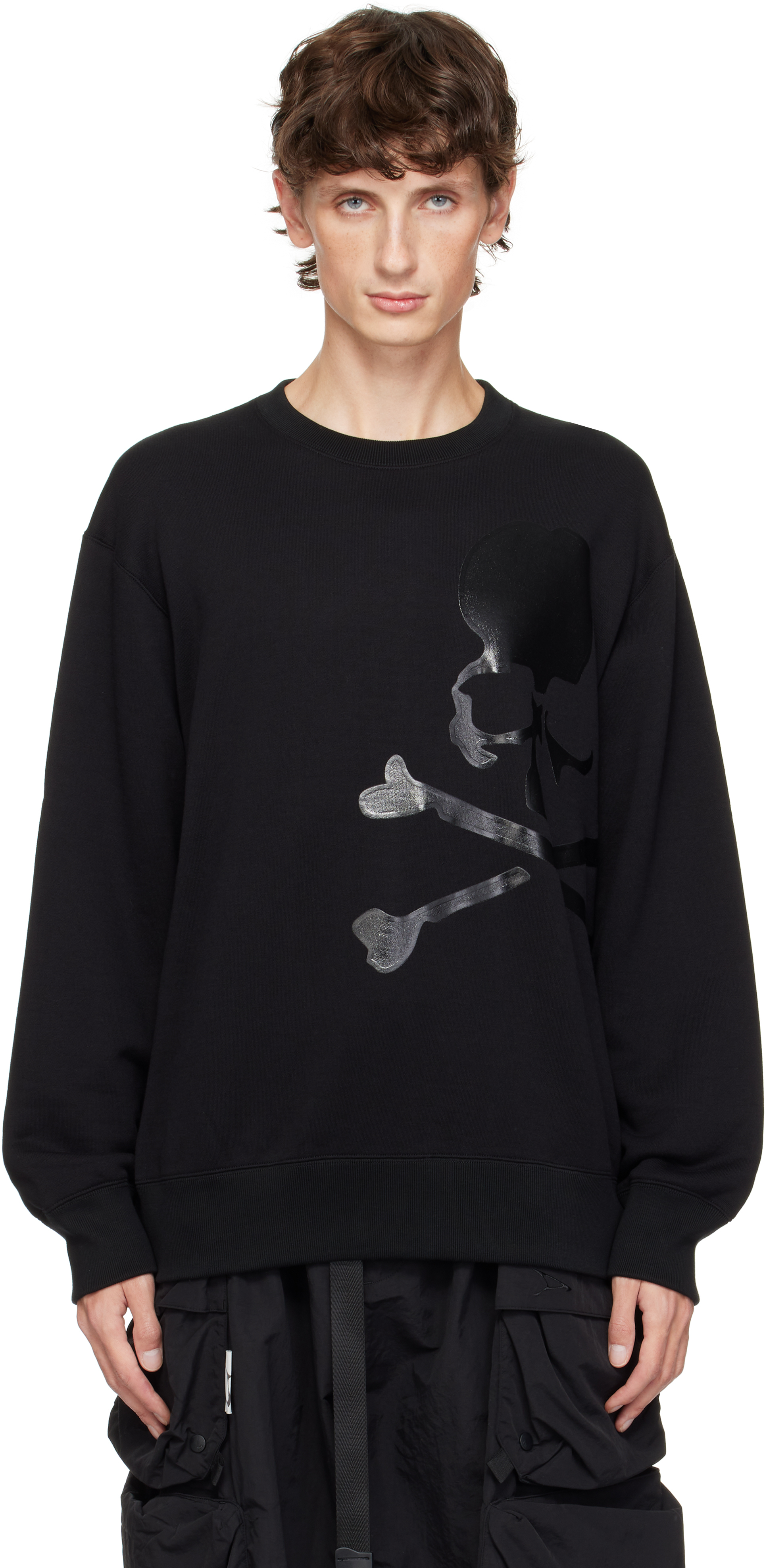 Shop Mastermind Japan Black Loopwheel Sweatshirt