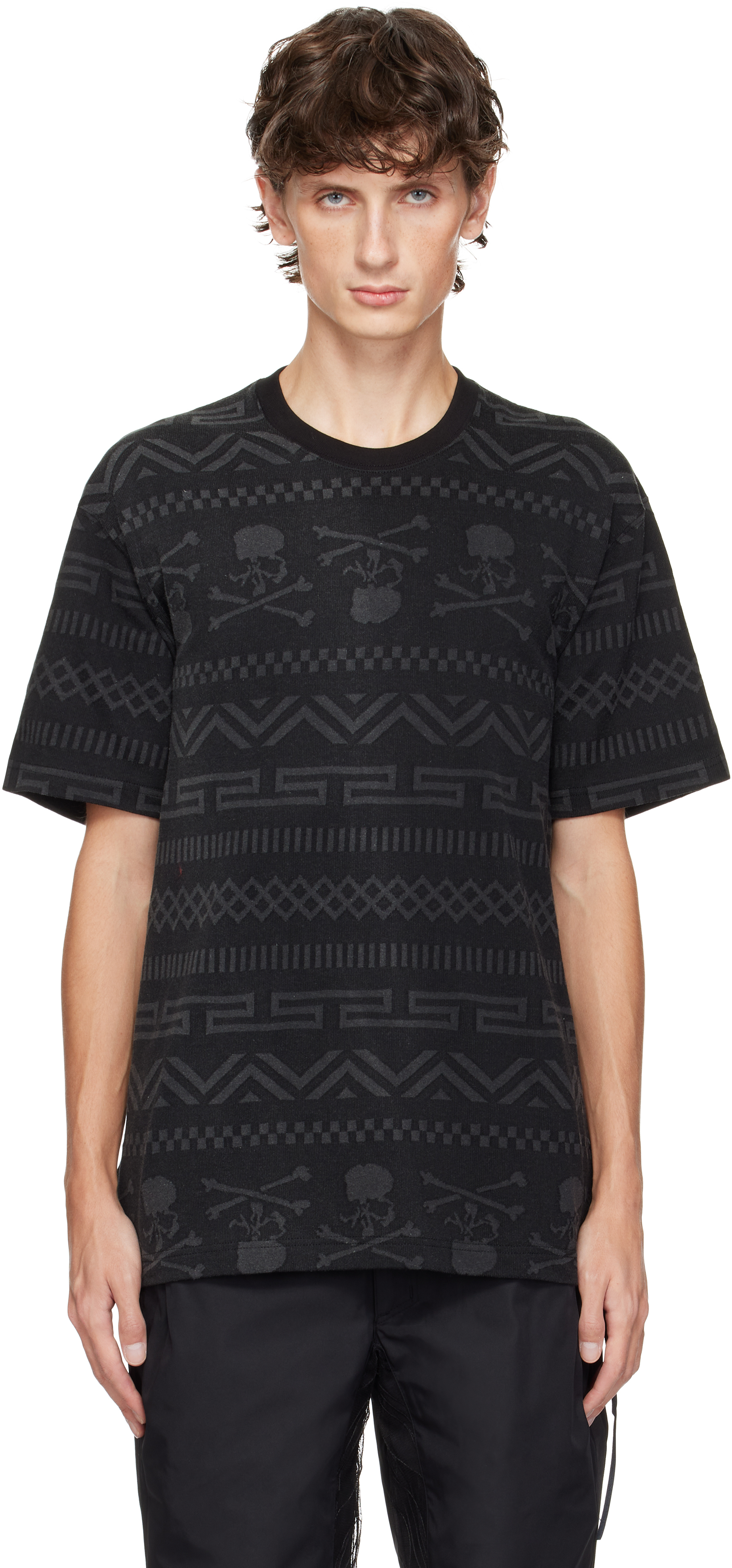 Shop Mastermind Japan Black Folklore T-shirt