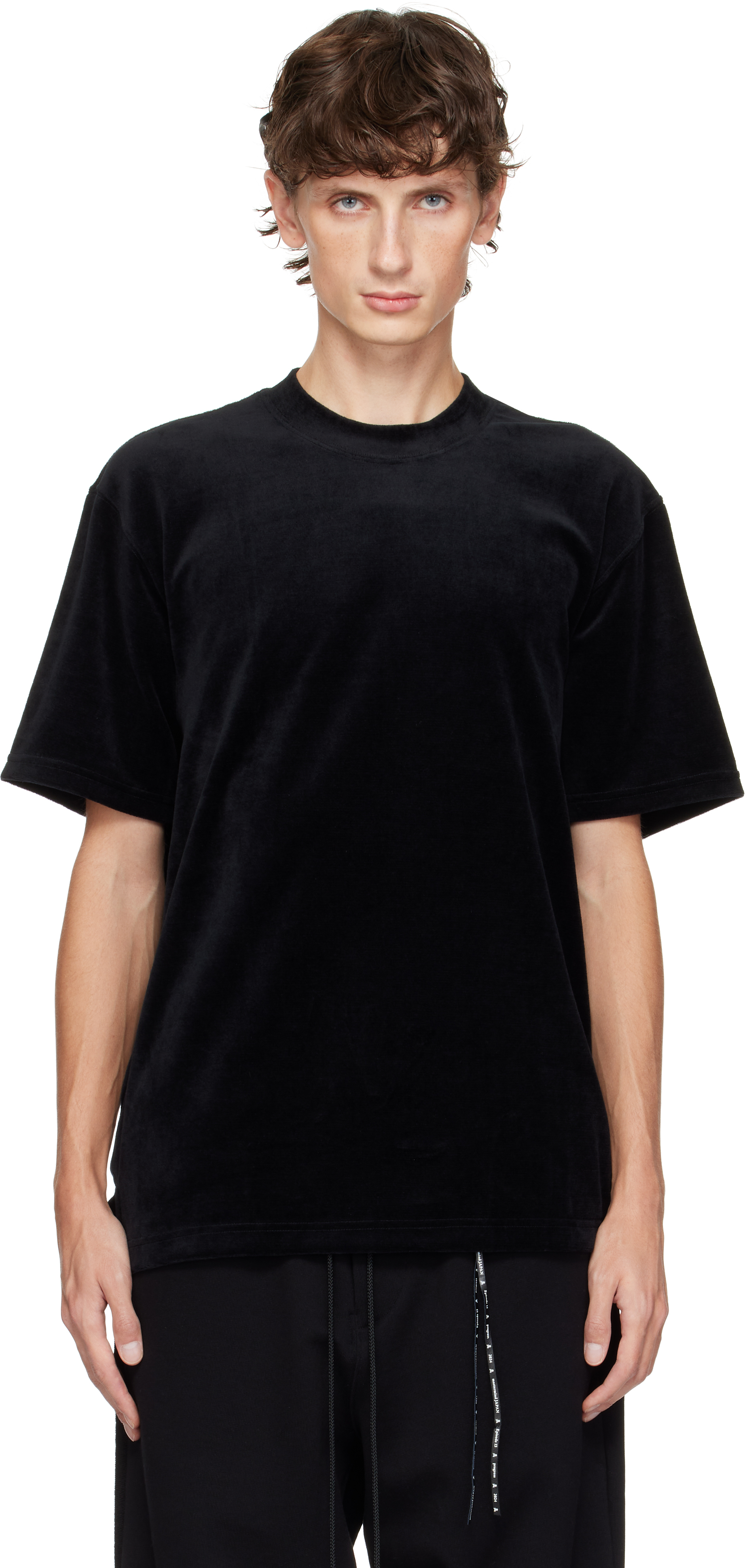 MASTERMIND JAPAN BLACK VELOUR T-SHIRT 