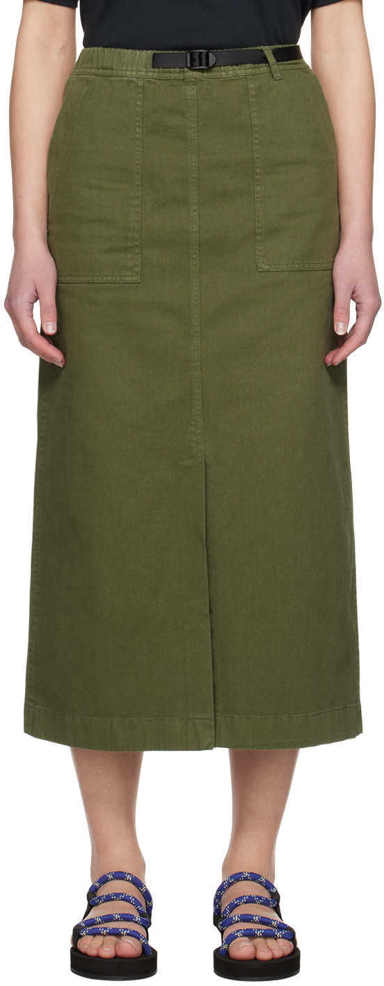 Gramicci Khaki Baker Skirt In Olive