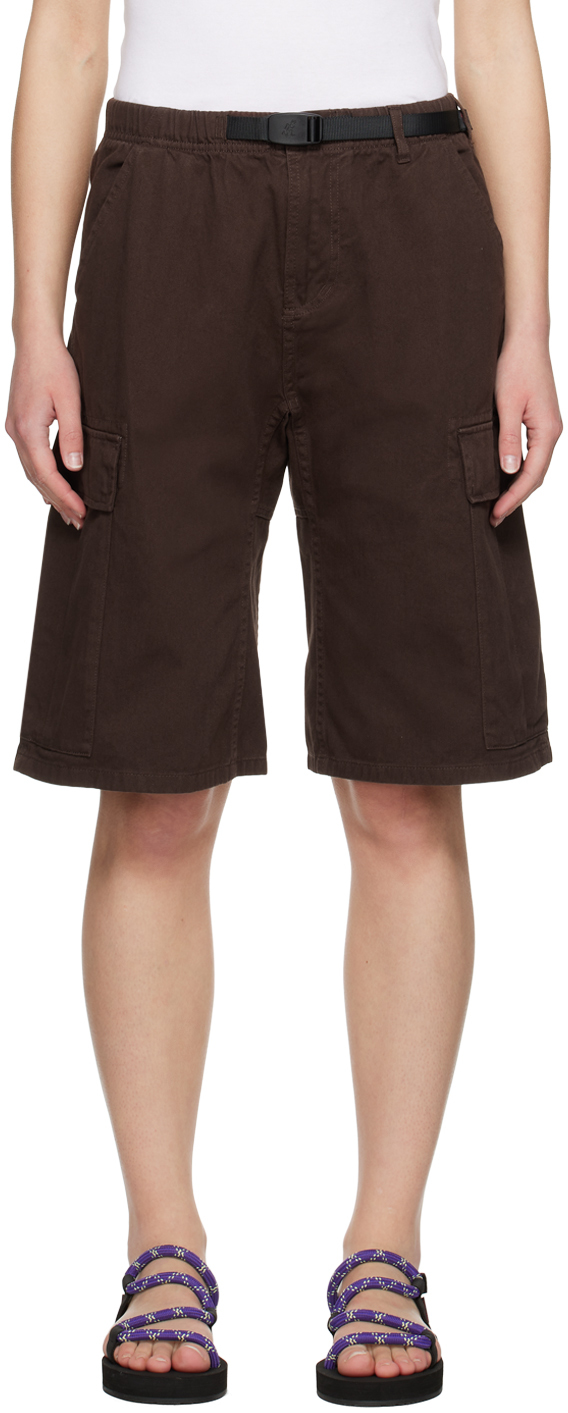 Gramicci Brown Relaxed-fit Cargo Shorts In Dark Brown